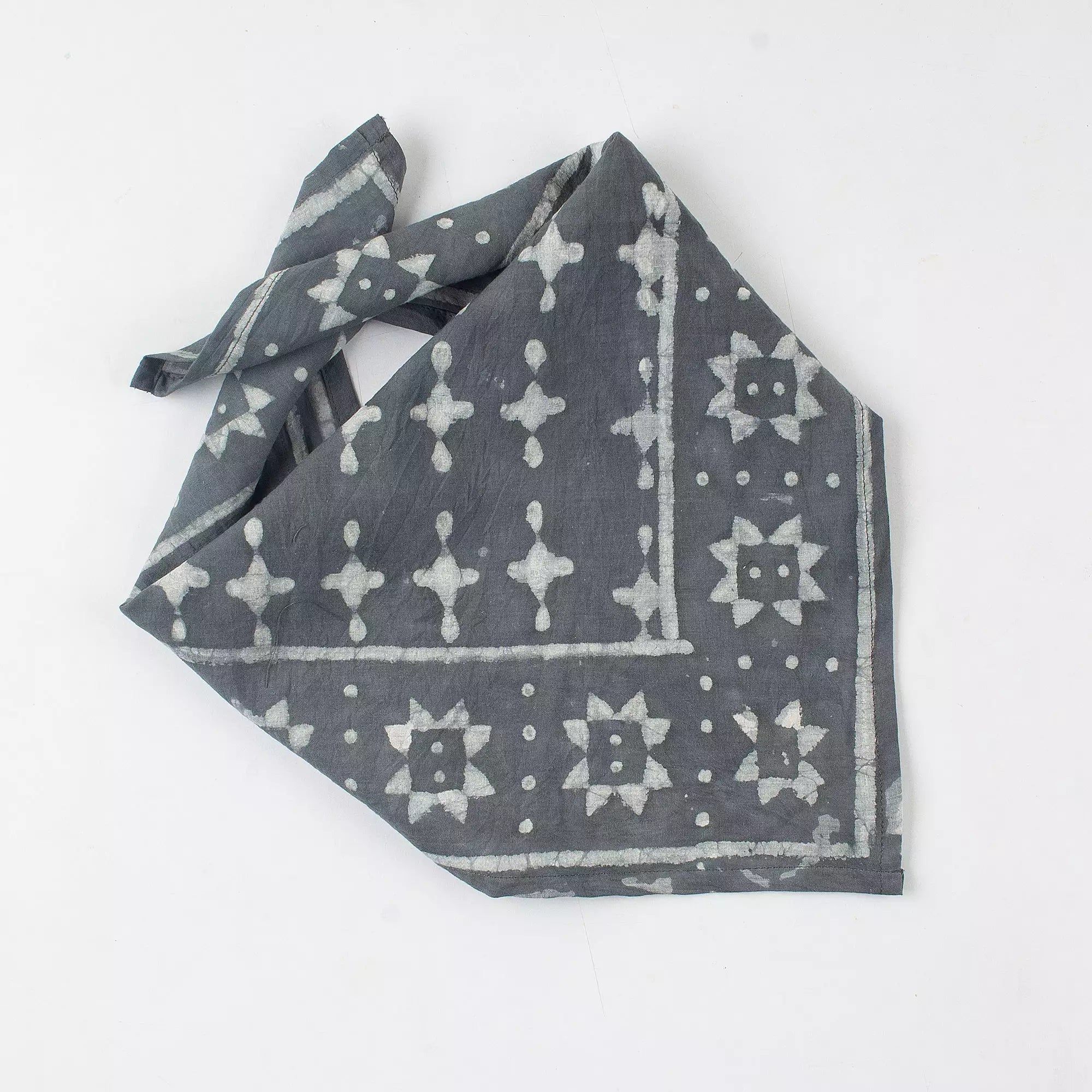 Premium Quality Hand Block Print Cotton Bandana Head Wrap 607